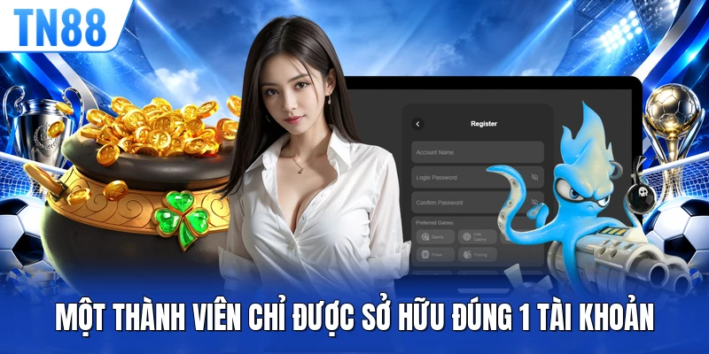 Một thành viên chỉ được sở hữu đúng 1 tài khoản