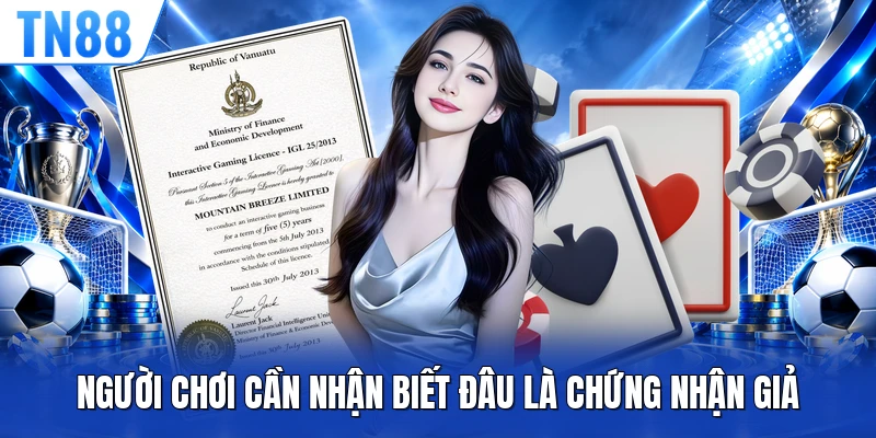 Người chơi cần nhận biết đâu là chứng nhận giả